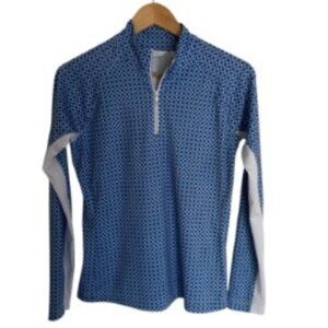 Lady Hagen Blue & White 1/4 Zip Golf Pullover XSmall